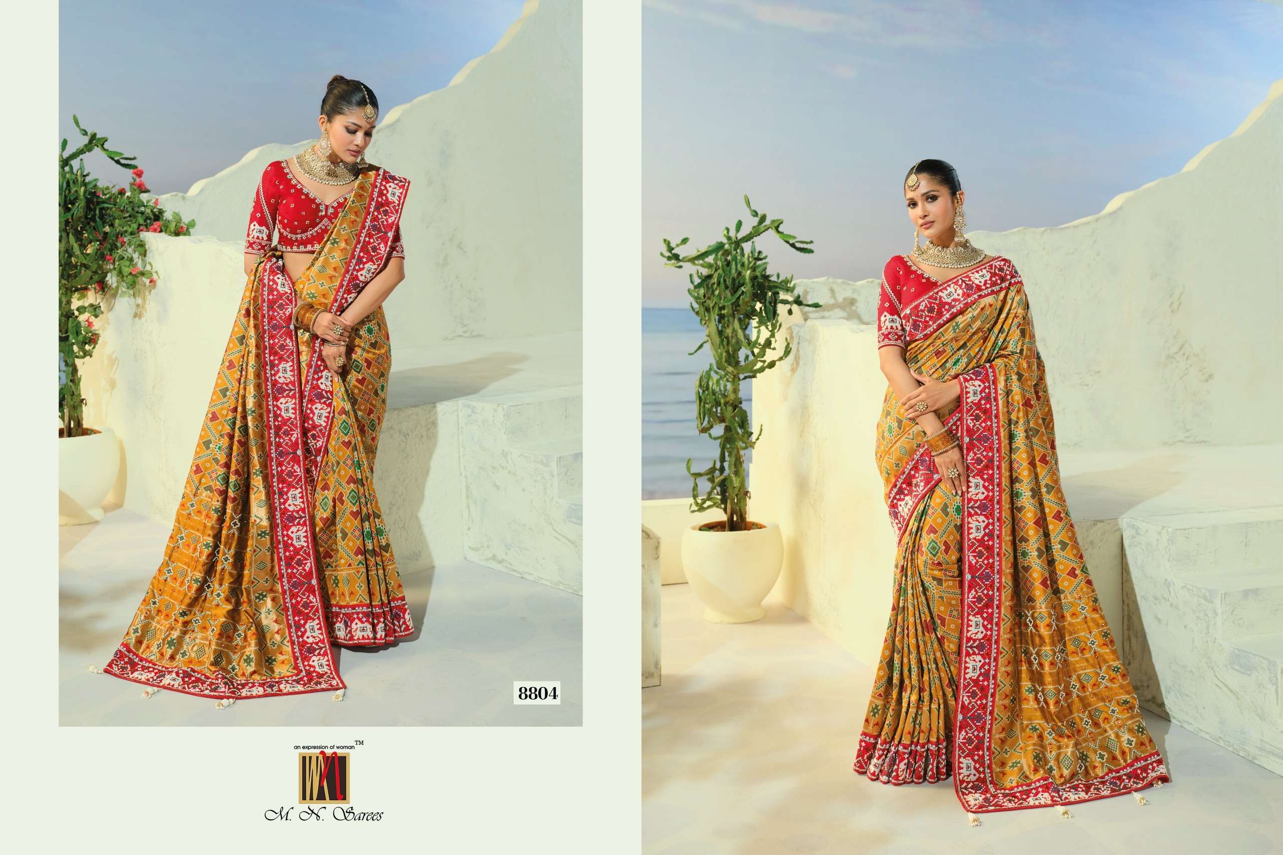 MN The Heritage Of Patola 8800 Series fancy fabric saree wholesale in surat
